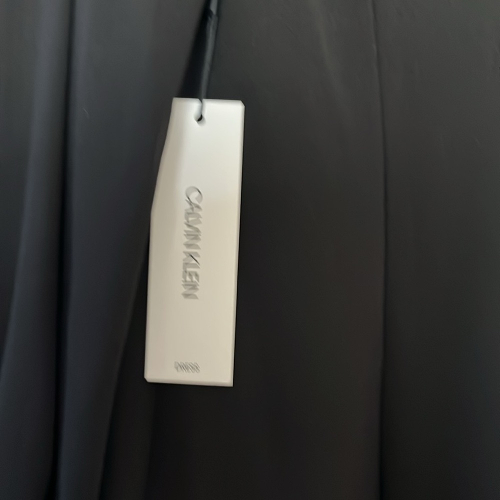 Calvin Klein Black w/Sheer  Long Sleeve Dress sz 10 - Picture 2 of 4